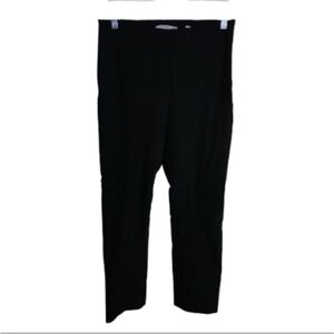 Vince Black Ponte Skinny Pants Slit Back Ankle Size M